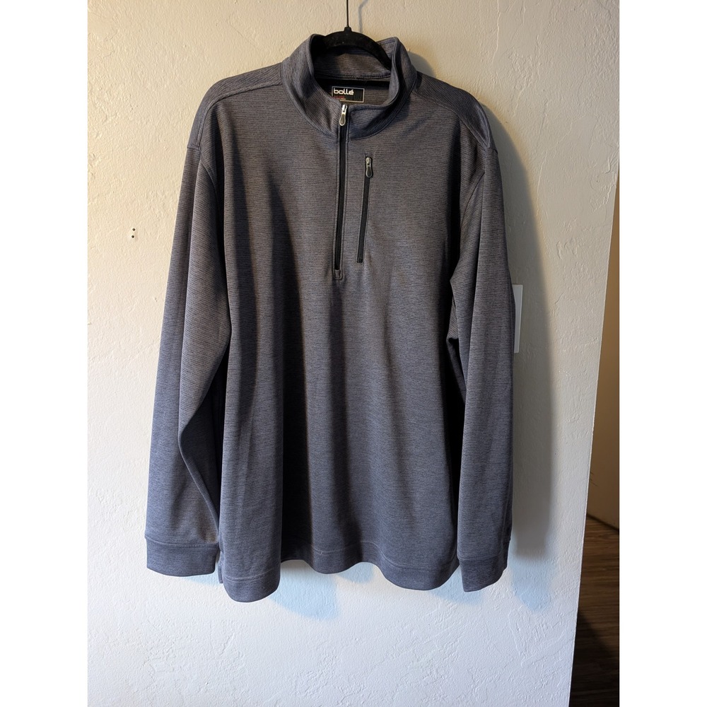 Bolle Mens Moisture Wicking 1/4 Zip Gray XXL
